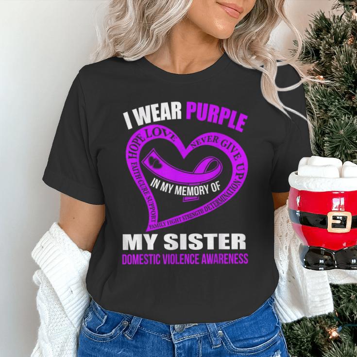 In My Memory Of My Sister DOMESTIC VIOLENCE AWARENESS Unisex T-Shirt In My Memory Of My Sister DOMESTIC VIOLENCE AWARENESS Unisex T-Shirt