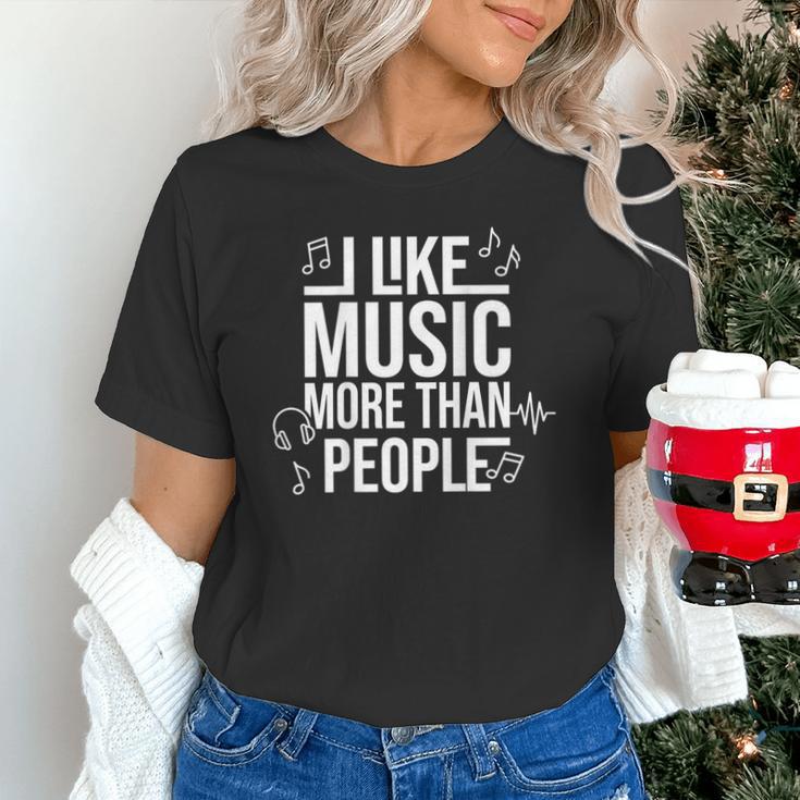 I Like Music More Than People Music Lover & Introvert Unisex T-Shirt I Like Music More Than People Music Lover & Introvert Unisex T-Shirt