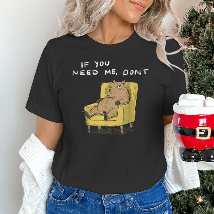 If You Need Me Don’t Introvert Capybara Sarcastic Unisex T-Shirt