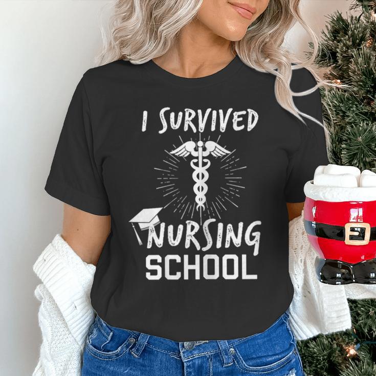 Nursing School Graduation Shirt I Survived RN Gift Unisex T-Shirt