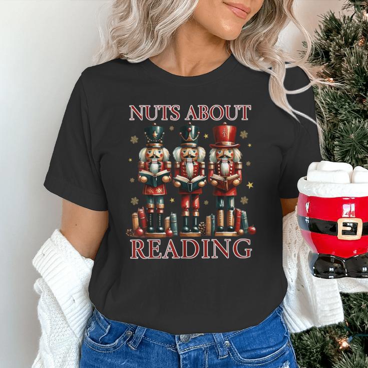 Nuts About Reading Nutcracker Reading Book Lover Christmas Unisex T-Shirt