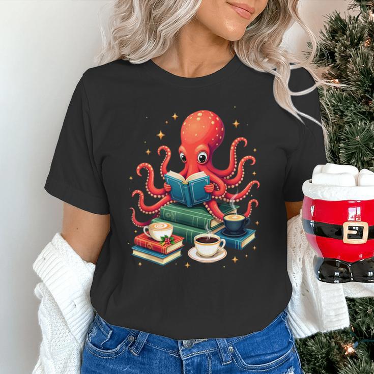 Octopus Reading Books Tea Coffee Unisex T-Shirt