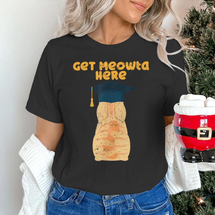Orange Tabby Cat Graduation Distressed Shirt For Grads For Men Women Girls Kids Unisex T-Shirt