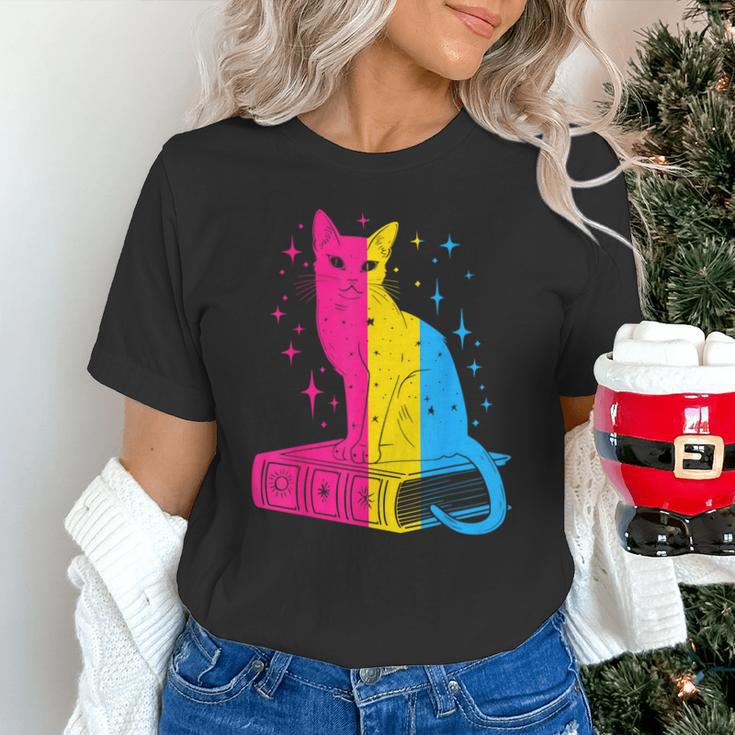 Pansexual Pride Celestial Cat Sitting Book LGBTQ Pan Colors Men Women Unisex T-Shirt Pansexual Pride Celestial Cat Sitting Book LGBTQ Pan Colors Men Women Unisex T-Shirt