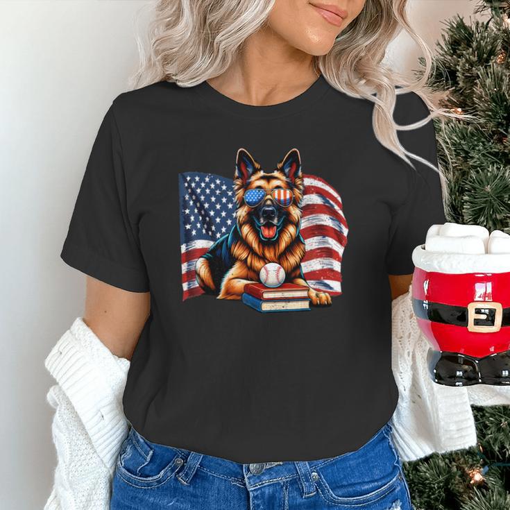 Patriotic German Shepherd Books Baseball USA Flag Vintage Unisex T-Shirt Patriotic German Shepherd Books Baseball USA Flag Vintage Unisex T-Shirt