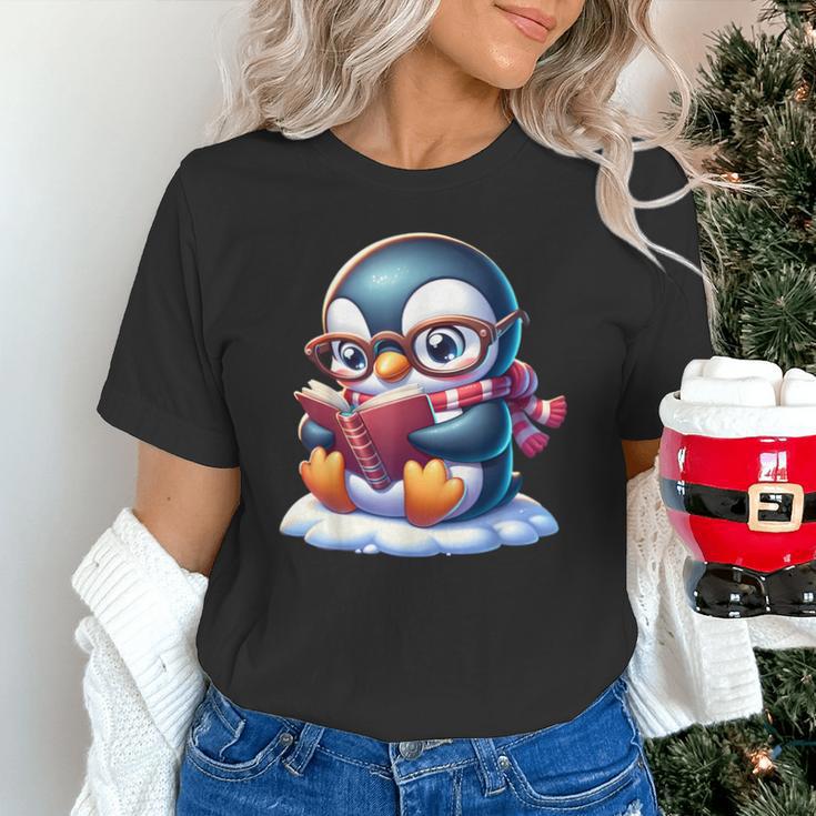 Penguin Reading a Book Animal Unisex T-Shirt
