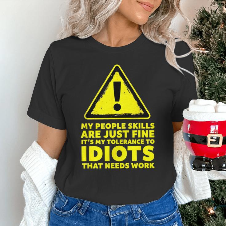 My People Skills Are Just Fine Sarcastic Introvert Unisex T-Shirt
