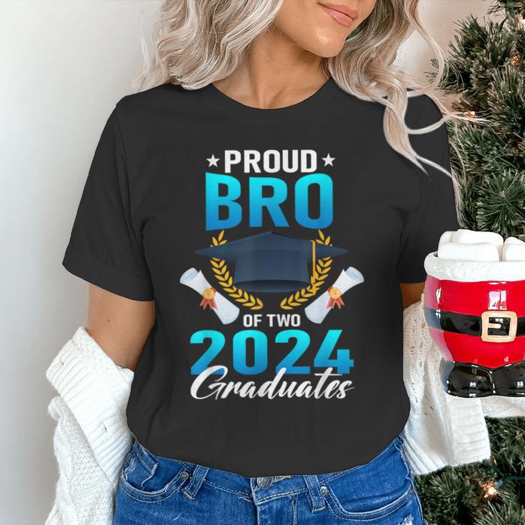 Proud Brother Of Two 2024 Graduates Twin Family Graduation Unisex T-Shirt