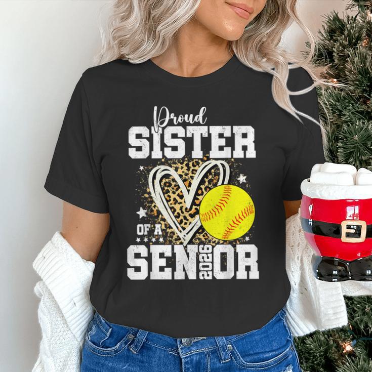 Proud Sister Of A 2026 Senior Softball Graduation Leopard Unisex T-Shirt
