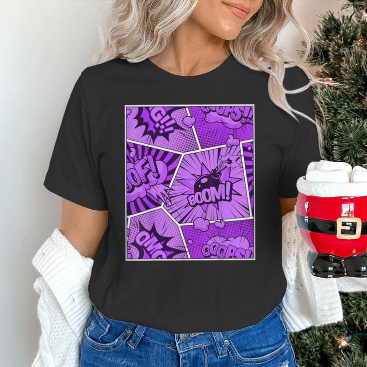 Purple Comic Book Purple Color Graphic Unisex T-Shirt