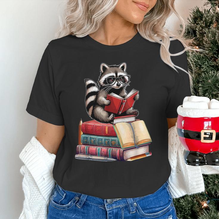 Raccoon Reading Books Matching Bookworm Readers Librarian Unisex T-Shirt Raccoon Reading Books Matching Bookworm Readers Librarian Unisex T-Shirt