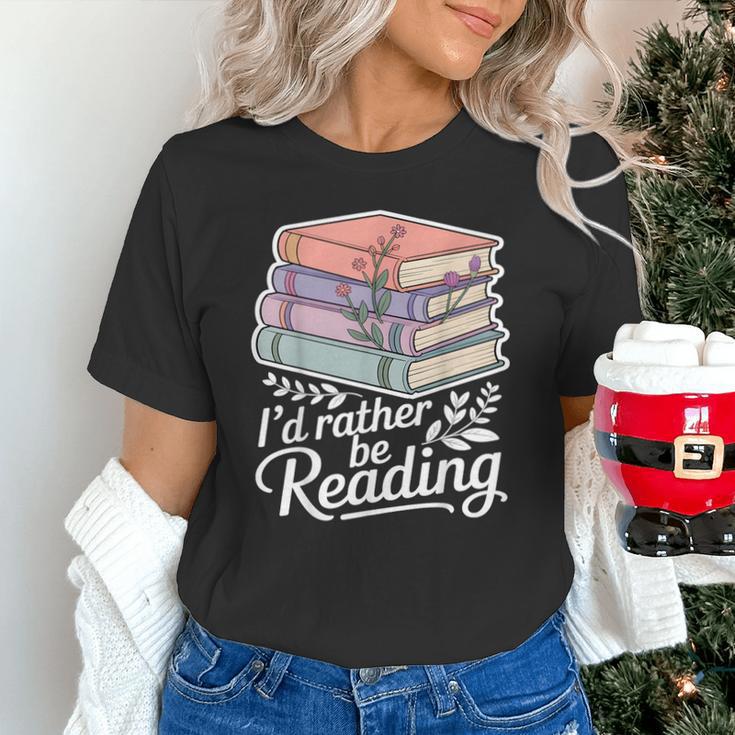 Rather Be Reading Book Lover Stack Unisex T-Shirt