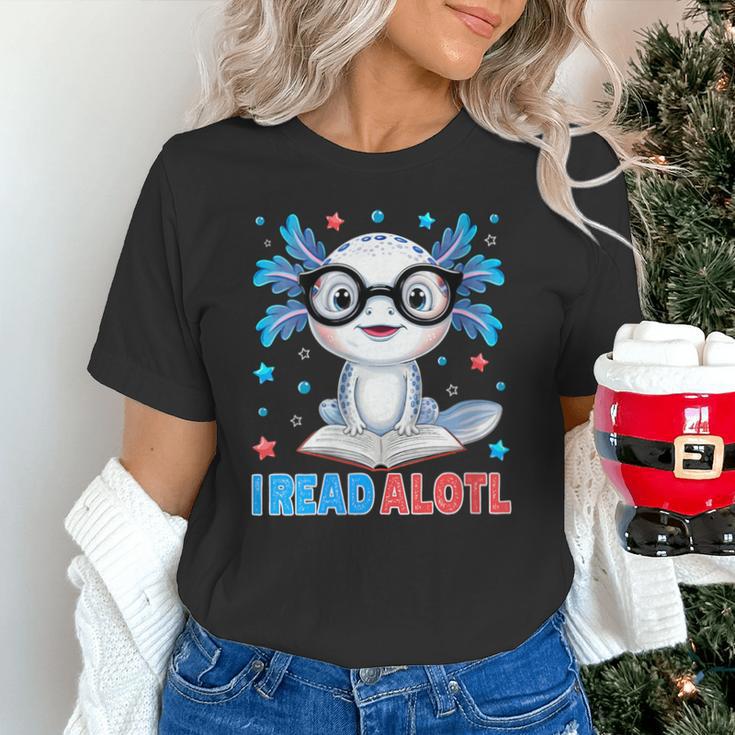 I Read Alotl Cute Axolotl Reading Book Lover Unisex T-Shirt