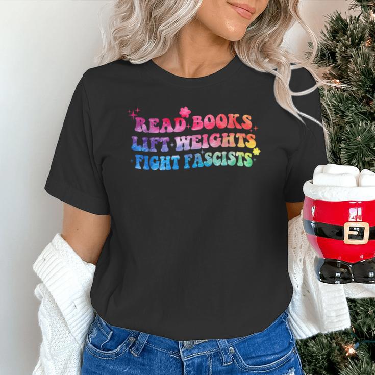 Read Books Lift Weights Fight Fascists Tie Dye Men Women Unisex T-Shirt