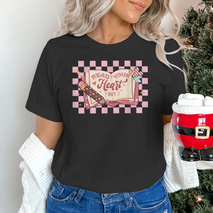 Read Your Heart Out Valentine Reading Book Teacher Student Unisex T-Shirt