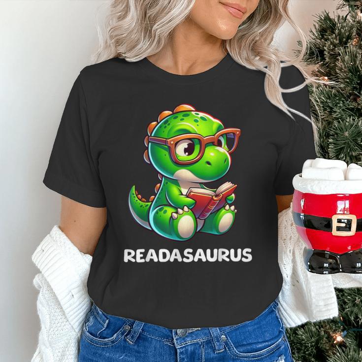 Readasaurus Reading Dinosaur Book Reader Bookworm Unisex T-Shirt