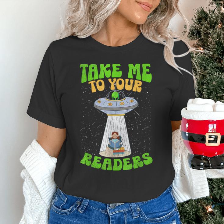 Take Me To Your Readers Alien Book Reading Bookaholic Unisex T-Shirt Take Me To Your Readers Alien Book Reading Bookaholic Unisex T-Shirt