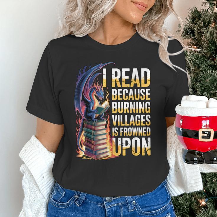 Reading Bookish Dragon Fantasy Unisex T-Shirt