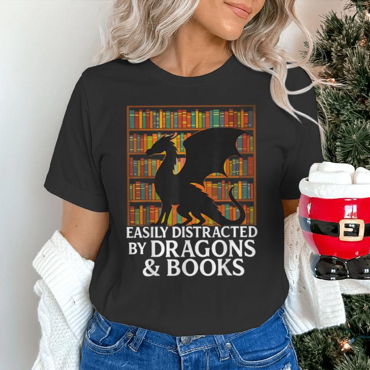 Reading Dragon Easily Distracted By Dragons And Books Unisex T-Shirt