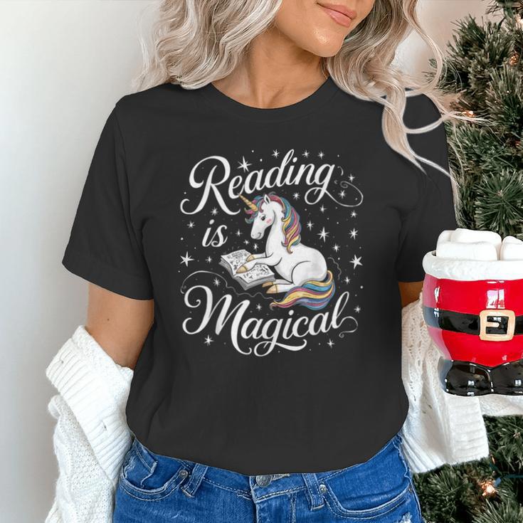 Reading Is Magical Unicorn Book Lover Fantasy Kids Unisex T-Shirt