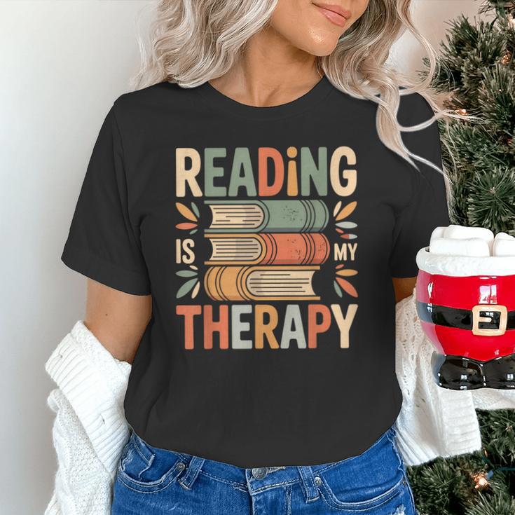 Reading Is My Therapy Book Lover Unisex T-Shirt