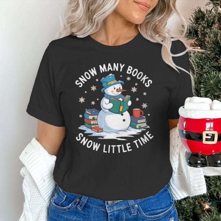 Reading Snowman So Many Books Christmas Books Readers Unisex T-Shirt