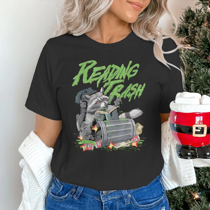 Reading Trash Racoon Bookworm Bookish Librarian Book Lover Unisex T-Shirt