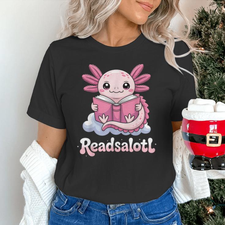 Readsalotl Axolotl Reading Cute Book Lover Bookworm Unisex T-Shirt
