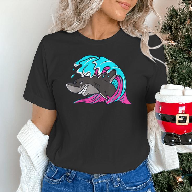 Retro 80s Shark Whale Diving Nostalgia Shark Party Unisex T-Shirt
