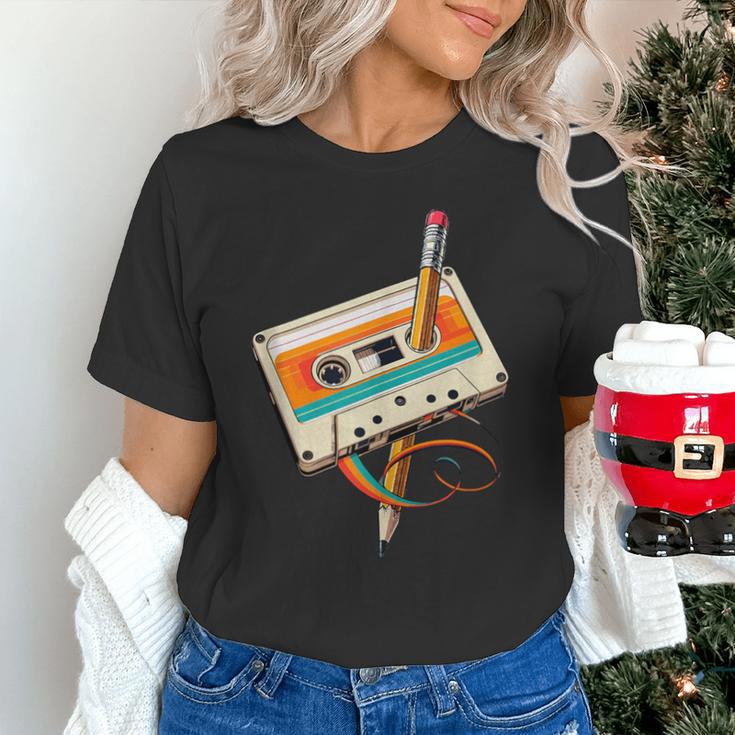 Retro Cassette Tape & Pencil Rewind Nostalgia Party 80s 90s Unisex T-Shirt Retro Cassette Tape & Pencil Rewind Nostalgia Party 80s 90s Unisex T-Shirt
