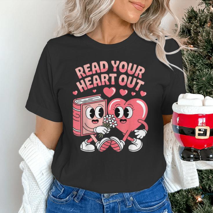 Retro Read Your Heart Out Valentine's Day Teacher Book Lover Unisex T-Shirt