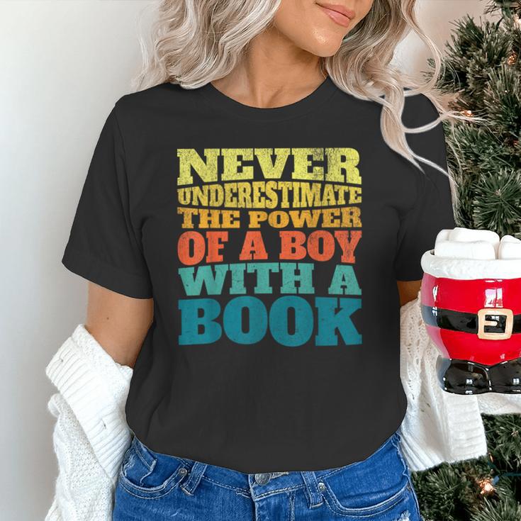 Retro Never Underestimate The Power Of a Boy With a Book Unisex T-Shirt