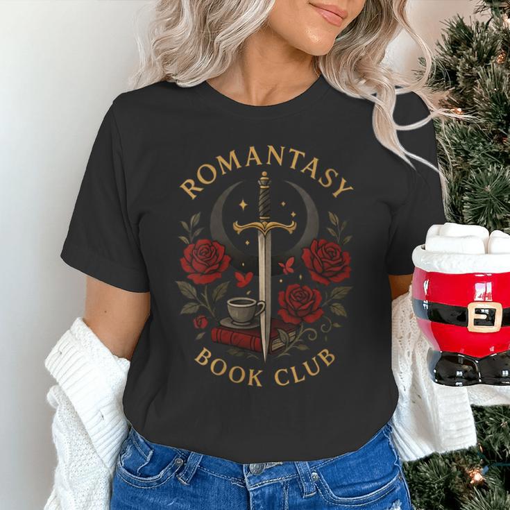 Romantasy Book Club Coffee Sword Roses Unisex T-Shirt
