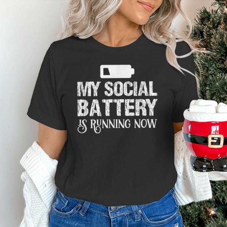 Sarcastic Anti Low Social Battery Social Introvert Unisex T-Shirt