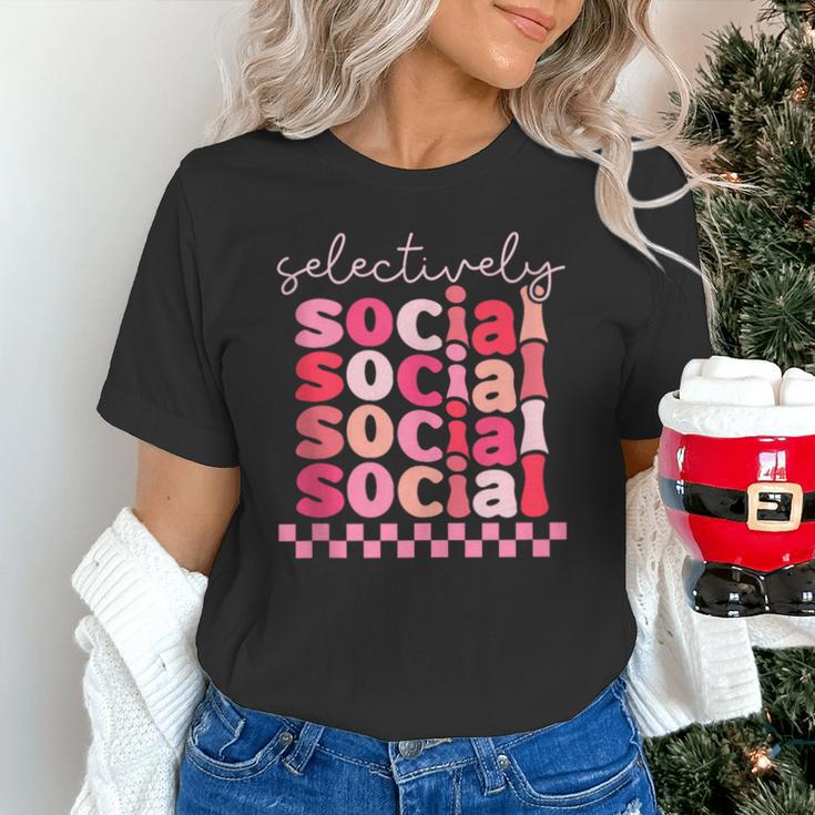 Selectively Social Sarcastic Introvert Humor Unisex T-Shirt Selectively Social Sarcastic Introvert Humor Unisex T-Shirt