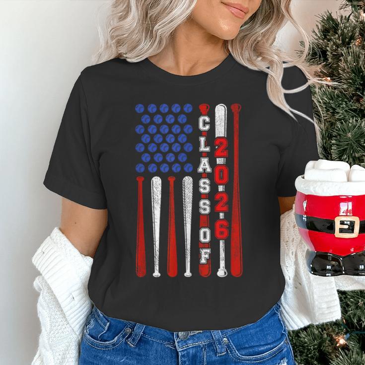 Senior 2026 Baseball American Flag Class Of 2026 Graduation Unisex T-Shirt