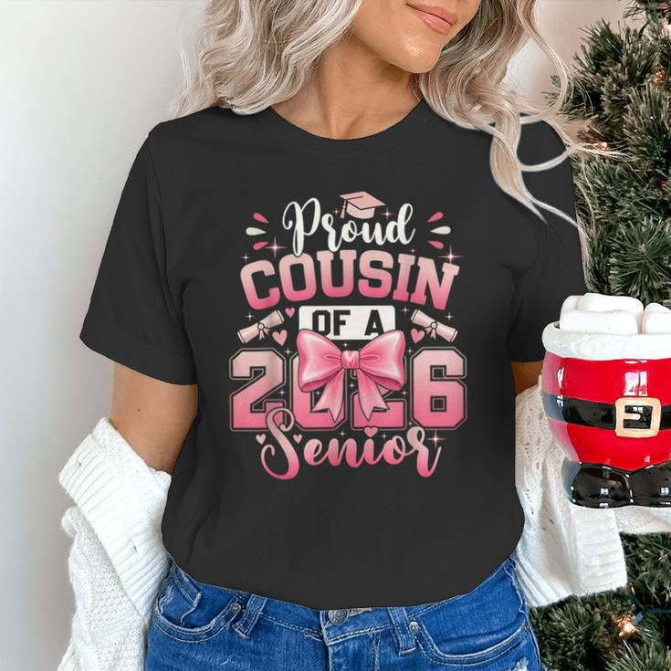 Senior 2026 Class Of 26 Coquette Pink Bow Graduation Cousin Unisex T-Shirt