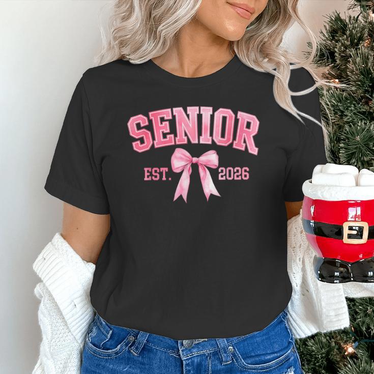 Senior 2026 Coquette Pink Bow Class Of 2026 Graduation Girls Unisex T-Shirt