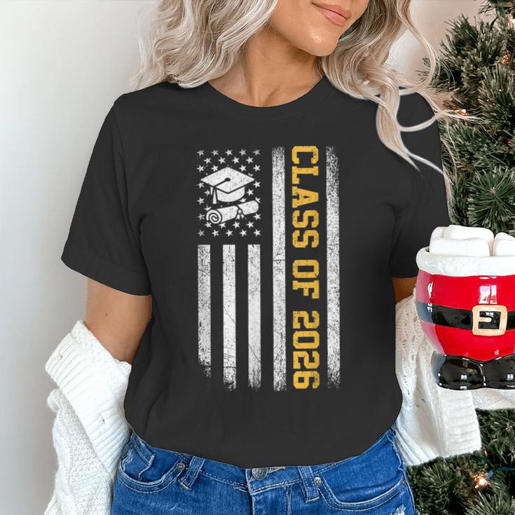 Senior 26 Class Of 2026 American Flag Graduation 2026 Unisex T-Shirt