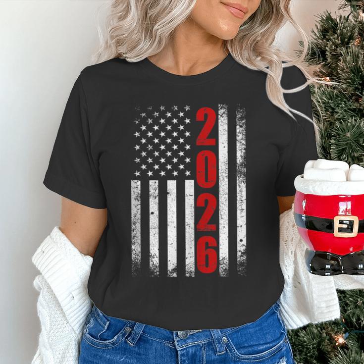 Senior Class Of 2026 Patriotic American USA Flag Graduation Unisex T-Shirt