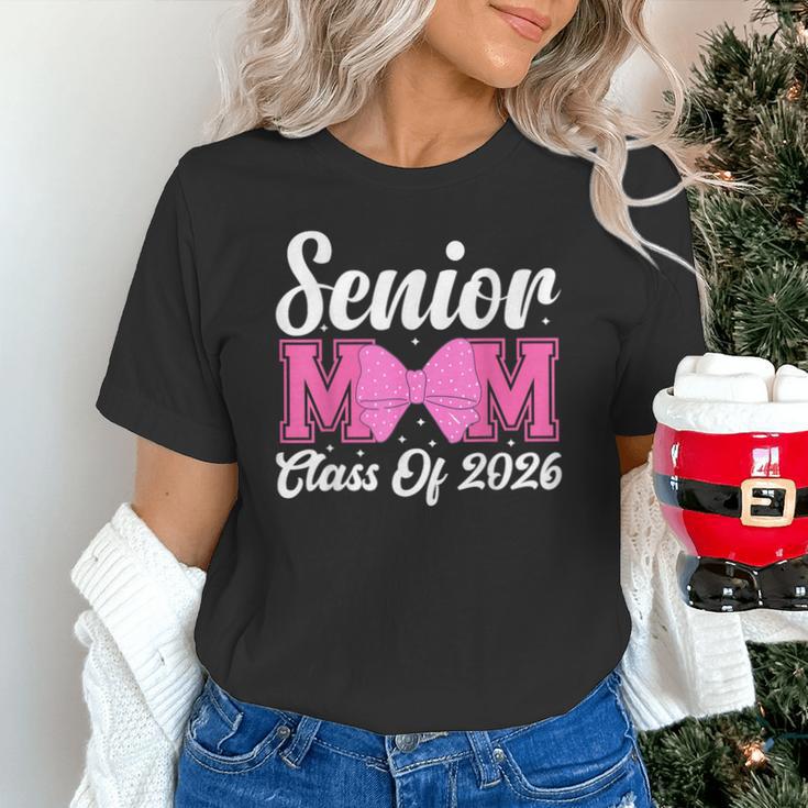 Senior Mom Class Of 2026 Pink Coquette Bow Graduation Unisex T-Shirt