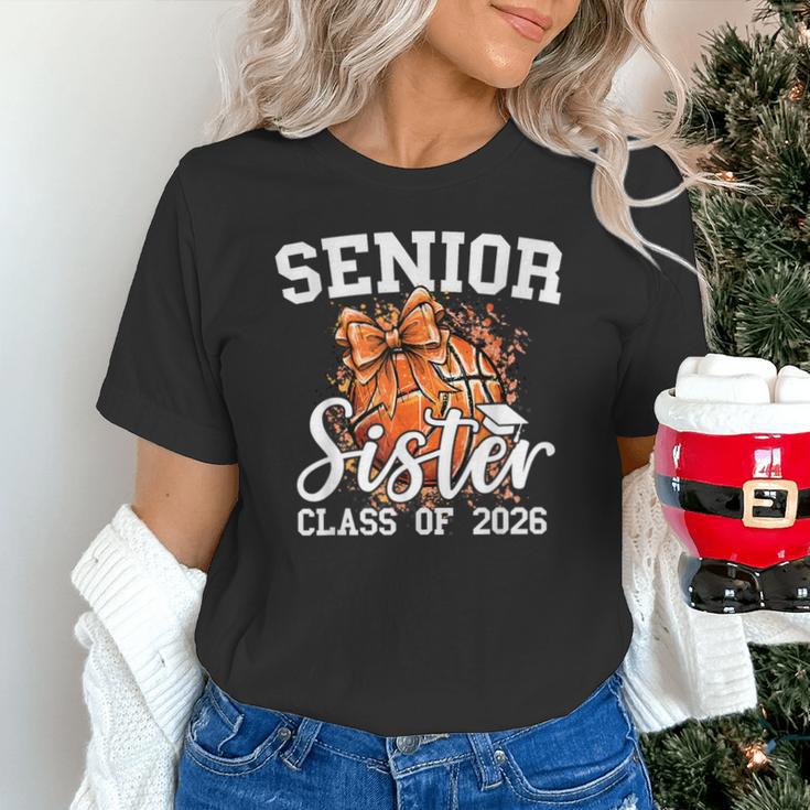 Senior Sister Class Of 2026 Coquette Basketball Graduation Unisex T-Shirt