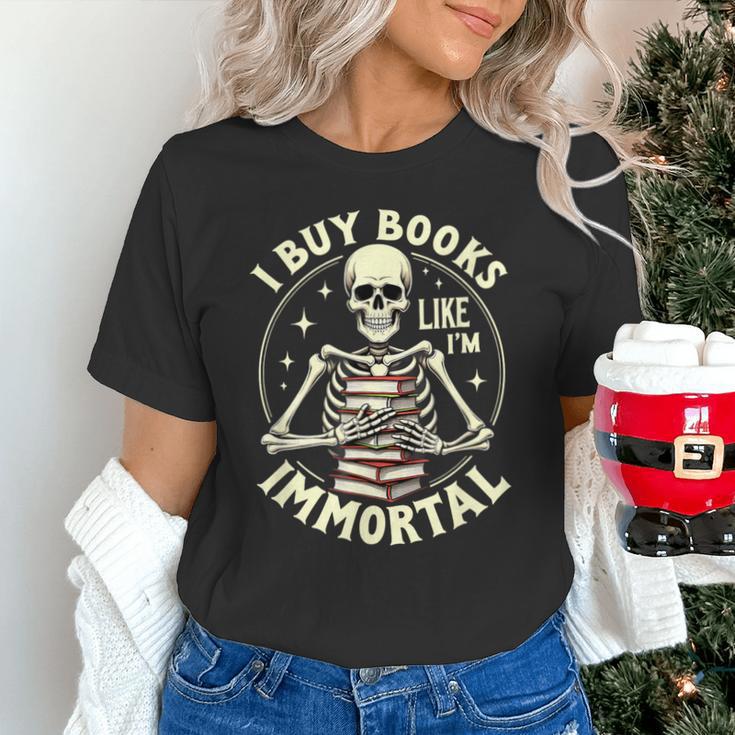 Skeleton I Buy Books Like I'm Immortal Halloween Unisex T-Shirt