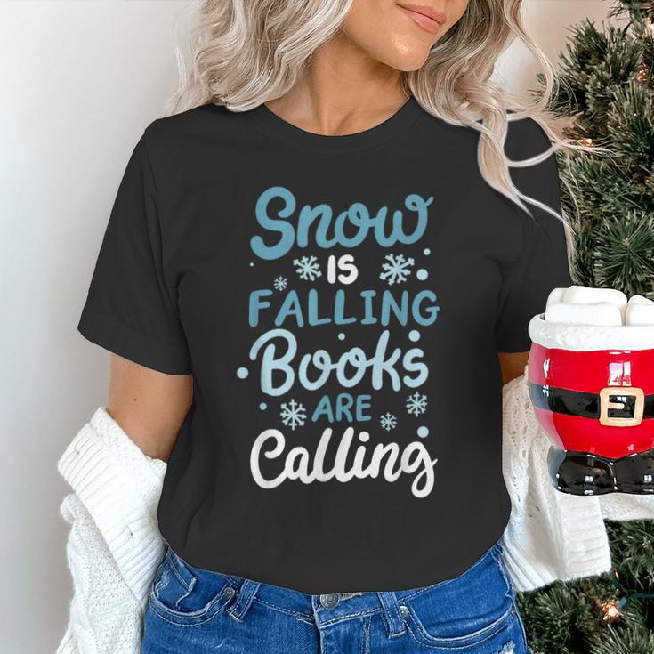 Snow Is Falling Books Are Calling Unisex T-Shirt Snow Is Falling Books Are Calling Unisex T-Shirt