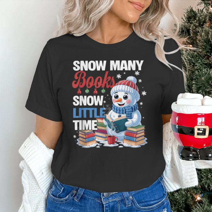 Snowman Winter Snow So Many Books Christmas Snow Little Time Unisex T-Shirt