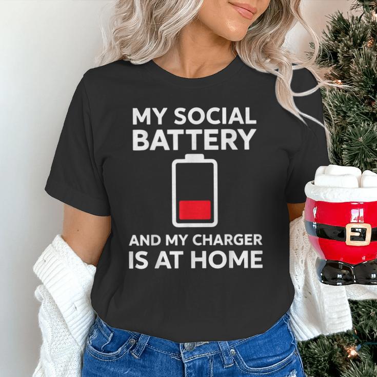 Social Battery Low Charger At Home Antisocial Introvert Unisex T-Shirt Social Battery Low Charger At Home Antisocial Introvert Unisex T-Shirt