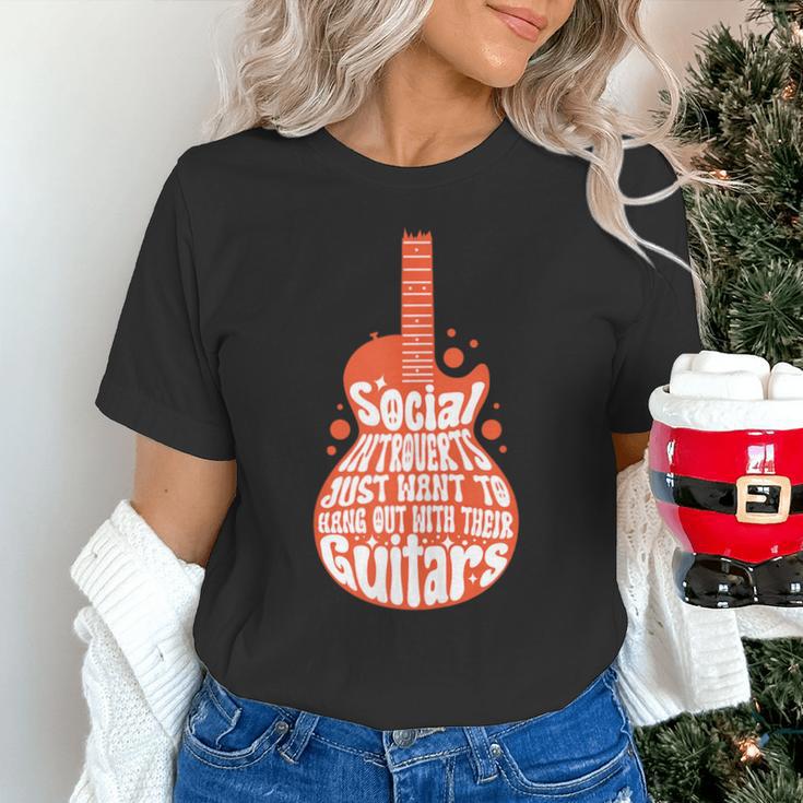 Social Introverts Hang Out With Guitars Musician Guitarist Unisex T-Shirt