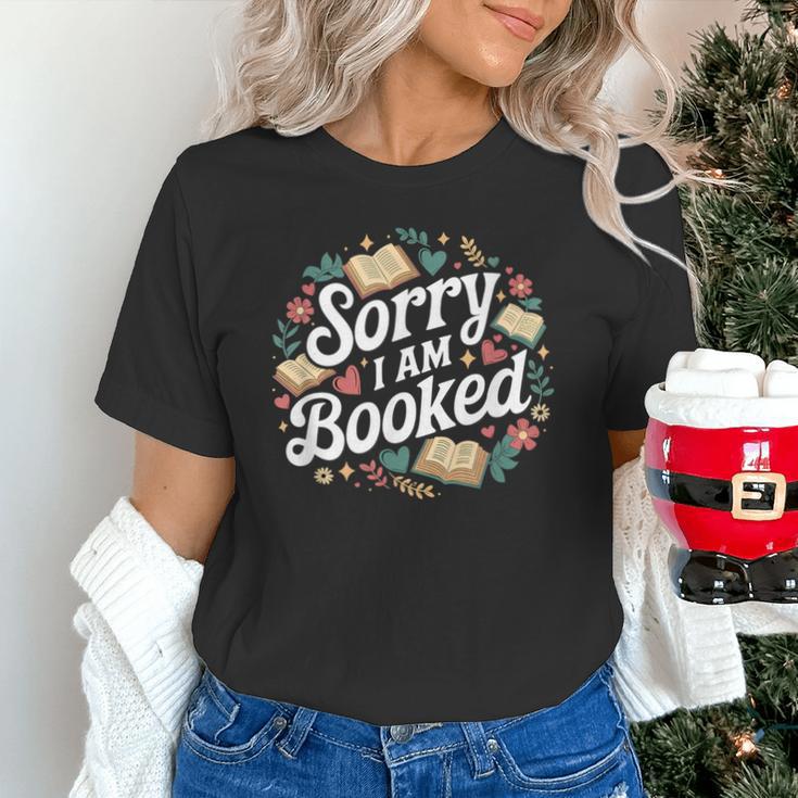Sorry i Am Booked Reading Read Books Reader Nerd Unisex T-Shirt