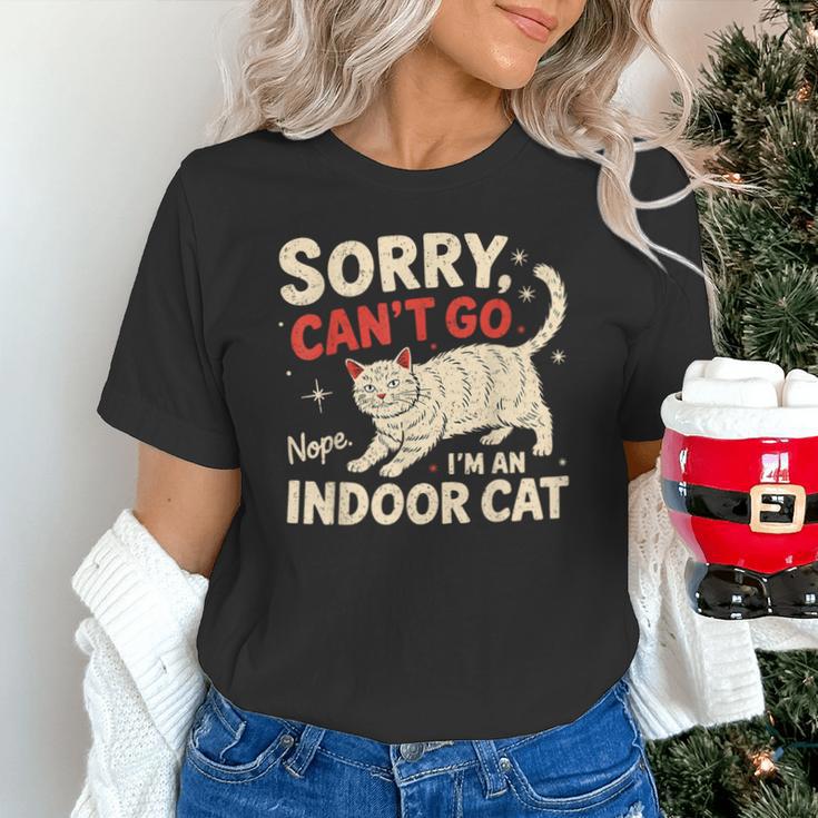 Sorry I Can't Go I'm An Indoor Cat Introvert Cat Owner Unisex T-Shirt Sorry I Can't Go I'm An Indoor Cat Introvert Cat Owner Unisex T-Shirt