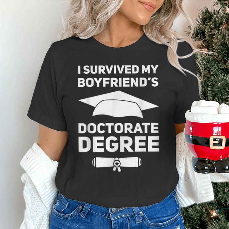 I Survived My Boyfriend's Doctorate Degree Graduation Unisex T-Shirt